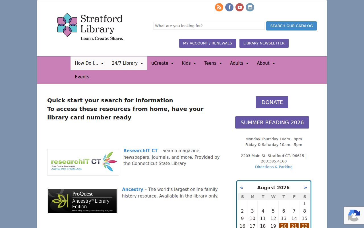 Stratford city directory research resources at Stratford Library