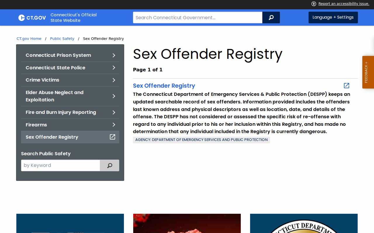 Stratford residents directory Connecticut offender registry