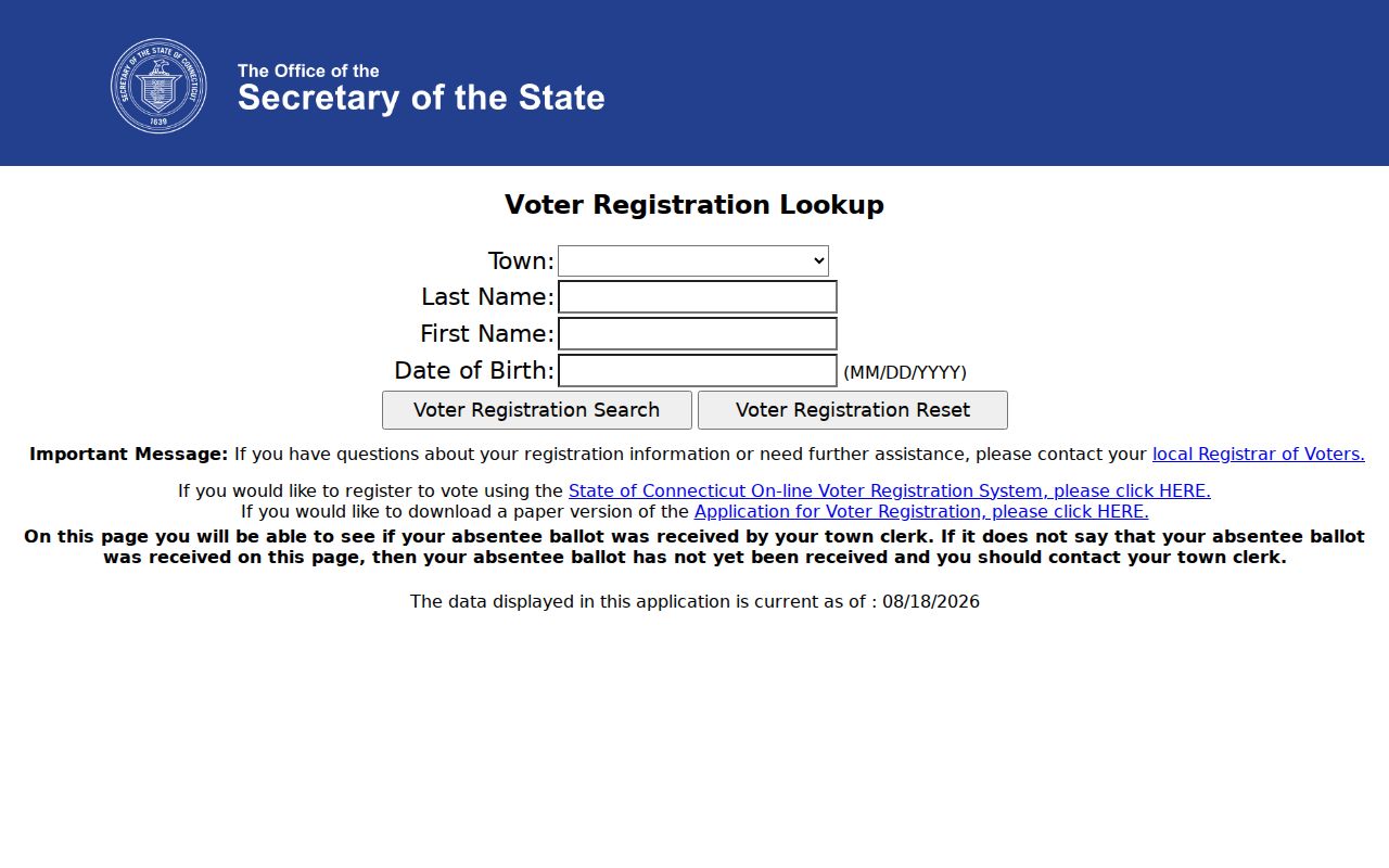 Stratford residents directory Connecticut voter lookup