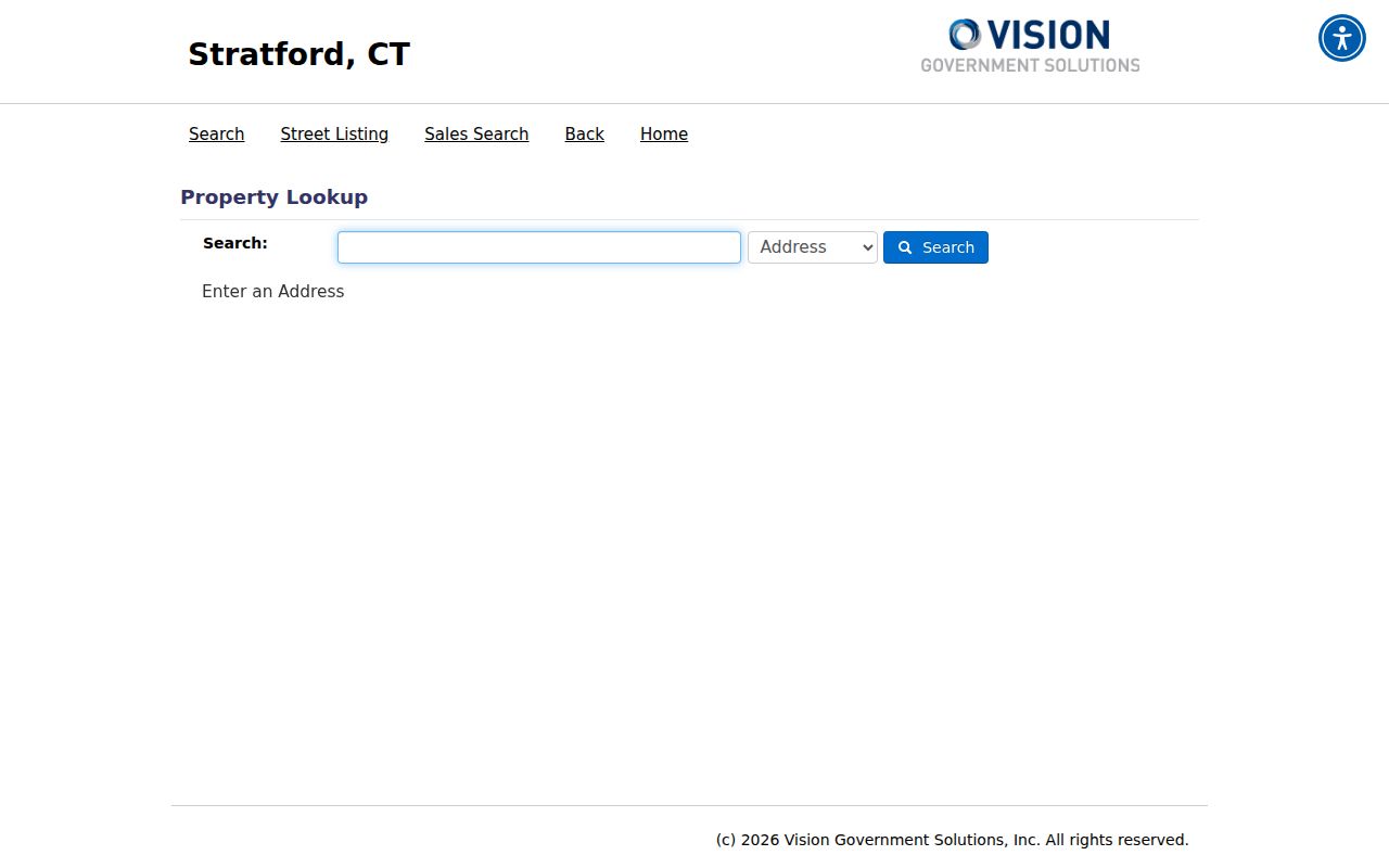 Stratford residents directory Vision assessor property search